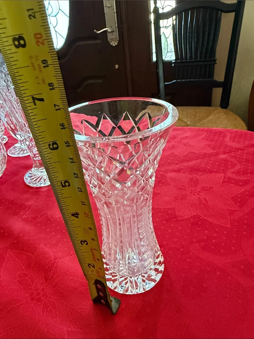 Waterford Crystal Clear Cut-Glass Vase stamped